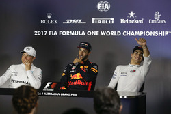 Valtteri Bottas, Mercedes AMG F1, Daniel Ricciardo, Red Bull Racing and Lance Stroll, Williams