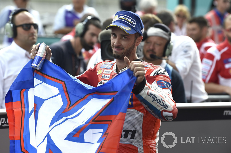 Le vainqueur de la course, Andrea Dovizioso, Ducati Team