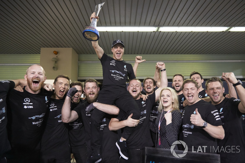 Ganador, Valtteri Bottas, Mercedes AMG F1, celebra