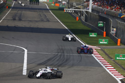 Lance Stroll, Williams FW41 Mercedes, Pierre Gasly, Toro Rosso STR13 Honda, and Sergey Sirotkin, Williams FW41 Mercedes