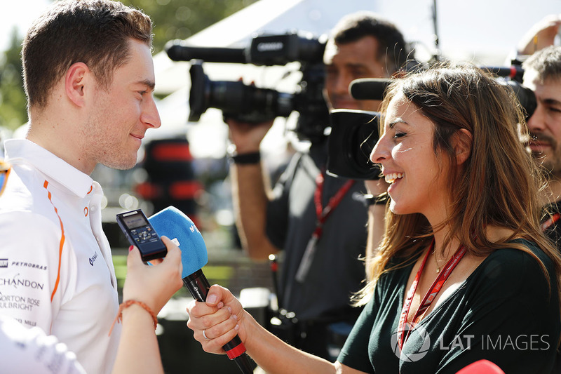 Stoffel Vandoorne, McLaren, is interviewed