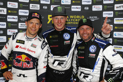 Podium: Winner Johan Kristoffersson, PSRX Volkswagen Sweden, second place Mattias Ekström, EKS Audi Sport, third place Petter Solberg, PSRX Volkswagen Sweden