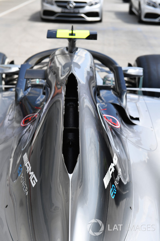 Mercedes-AMG F1 W09 engine cover detail