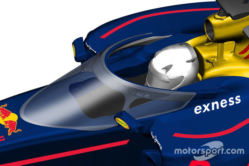 Designstudie von Red Bull für ein halbgeschlossenes Formel-1-Cockpit