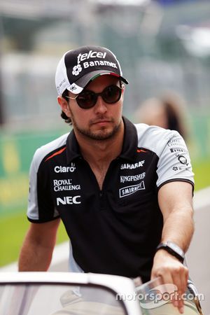 Sergio Perez, Sahara Force India F1 en el desfile de pilotos