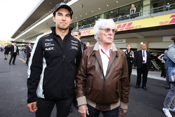 Sergio Pérez, Sahara Force India F1 con Bernie Ecclestone