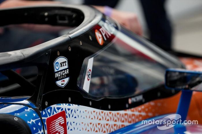 Scott Dixon, Chip Ganassi Racing Honda con el aeroscreen
