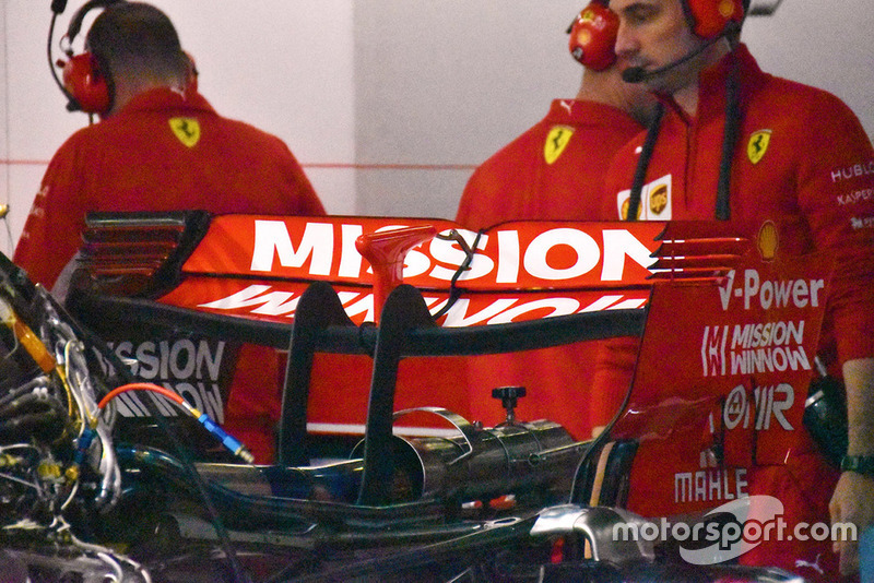 Ferrari SF71H dettaglio dell'ala posteriore