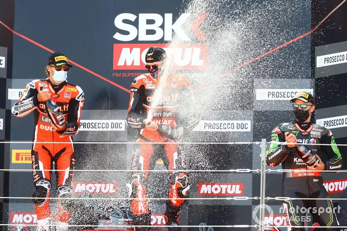 Chaz Davies, Aruba.it Racing Ducati, Scott Redding, Aruba.it Racing Ducati, Jonathan Rea, Kawasaki Racing Team