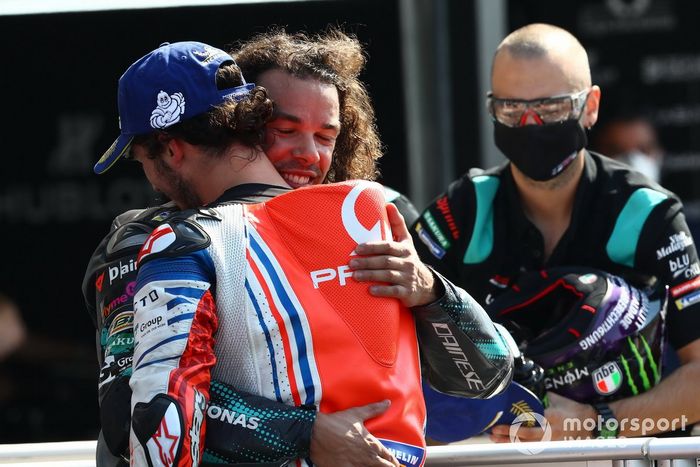 Ganador Franco Morbidelli, Petronas Yamaha SRT, Francesco Bagnaia, Pramac Racing
