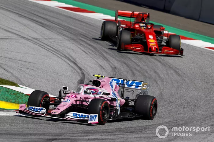 Lance Stroll, Racing Point RP20, Sebastian Vettel, Ferrari SF1000