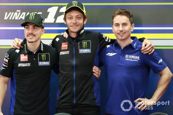 Maverick Vinales, Yamaha Factory Racing, Valentino Rossi, Yamaha Factory Racing, Jorge Lorenzo, Yamaha Factory Racing