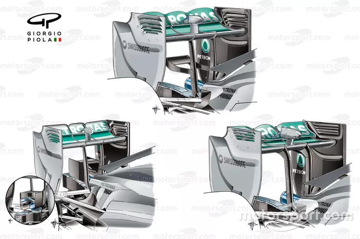 Mercedes W05 rear wing