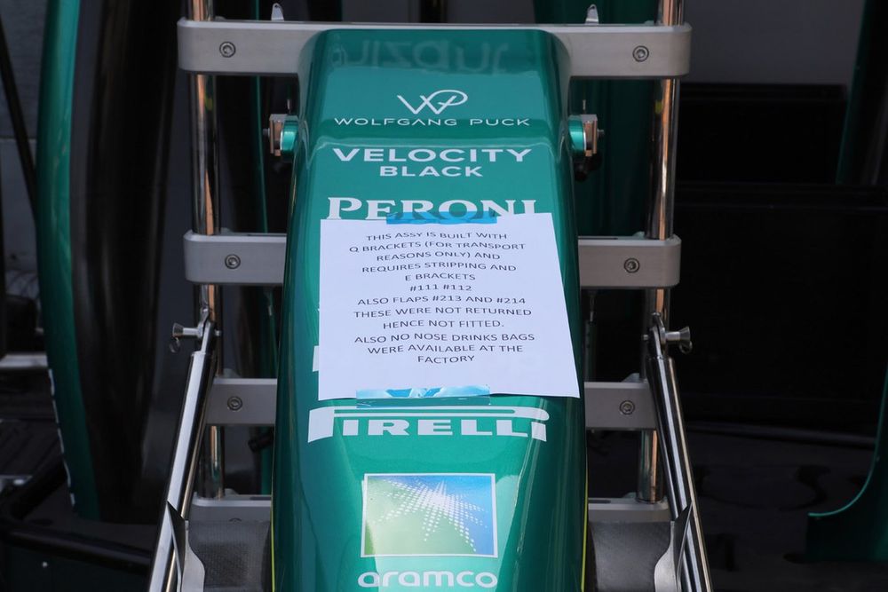 Detalle de instrucciones del Aston Martin AMR23