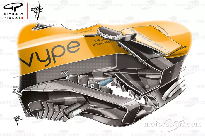 McLaren MCL34: Bargeboard