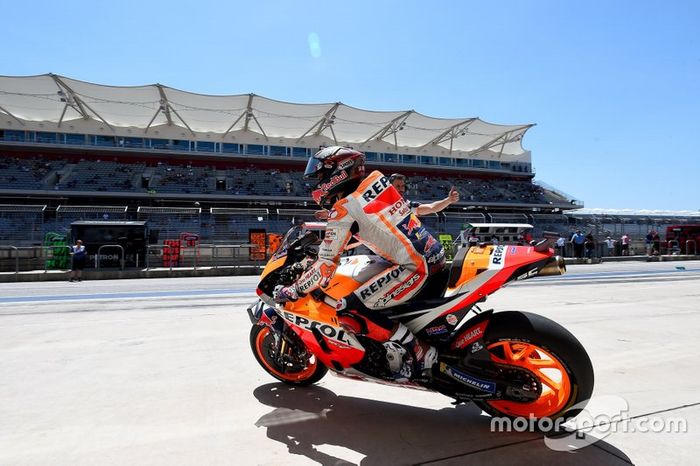 Marc Marquez, Repsol Honda Team, probó el deflector en Austin durante el FP2 del viernes