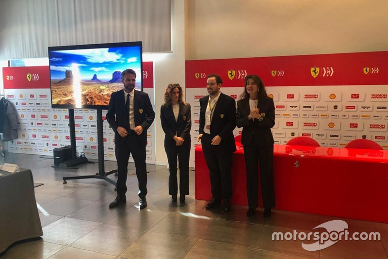 Silvia Hoffer Frangipane prima della presentazione del team Ferrari