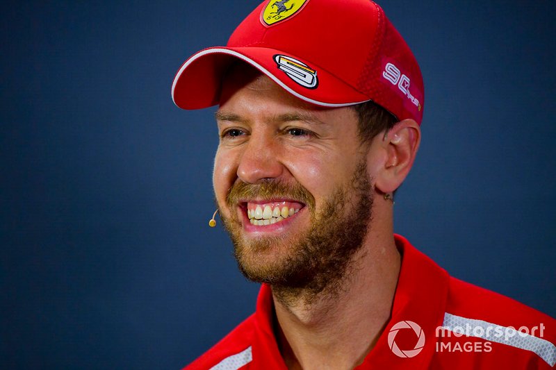 Sebastian Vettel, Ferrari in Press Conference