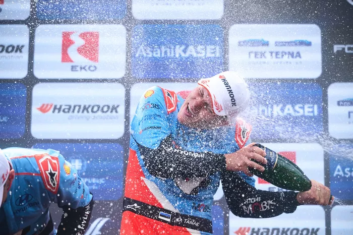Podium: Winner Ott Tänak, Hyundai World Rally Team