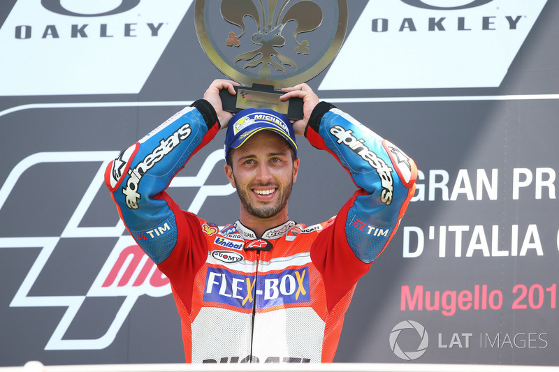 Podium: Race winner Andrea Dovizioso, Ducati Team