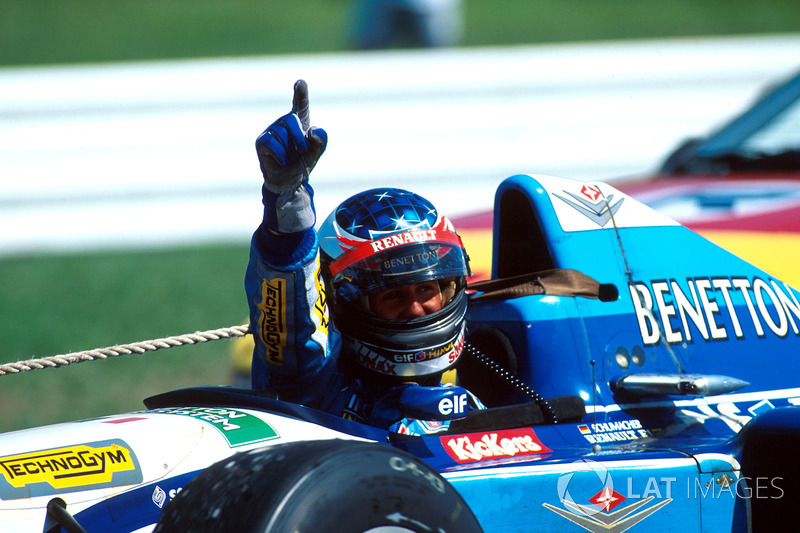 Ganador de la carrera Michael Schumacher, Benetton