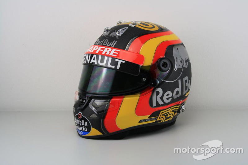 Helm van Carlos Sainz Jr., Renault Sport F1 Team