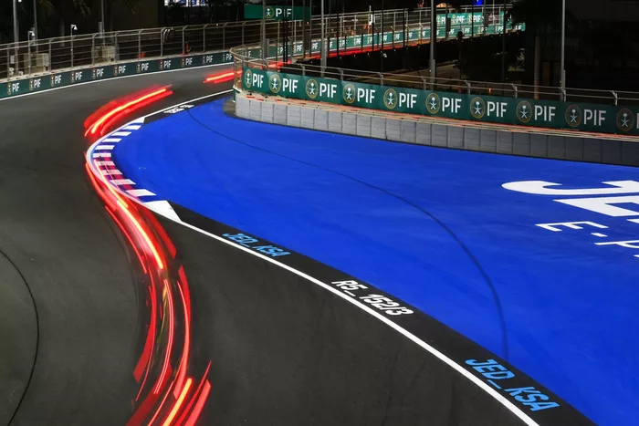 A general view of track action
