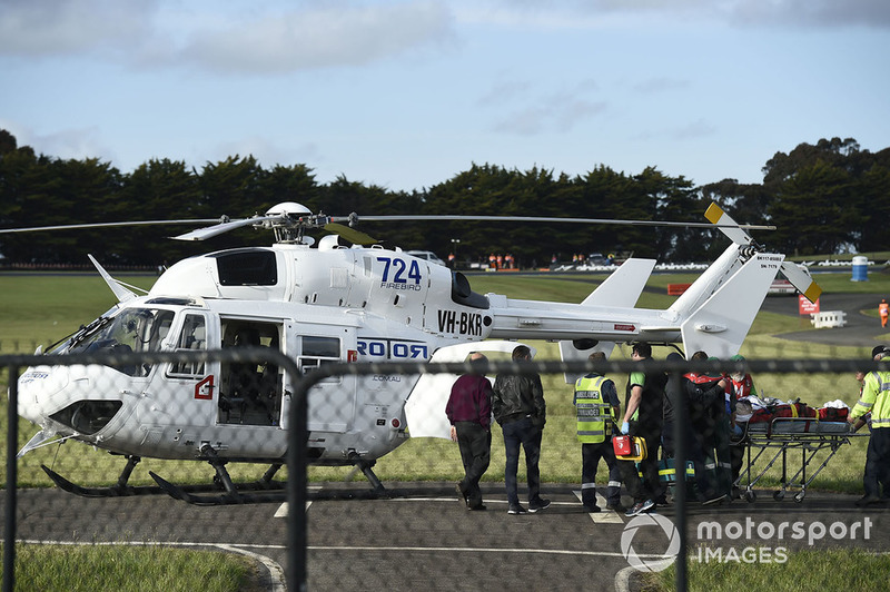 Cal Crutchlow, Team LCR Honda heading to the air ambulance