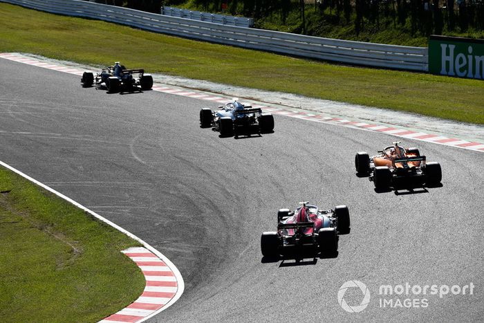 Nico Hulkenberg, Renault Sport F1 Team R.S. 18, Sergey Sirotkin, Williams FW41, Stoffel Vandoorne, McLaren MCL33, y Marcus Ericsson, Sauber C37