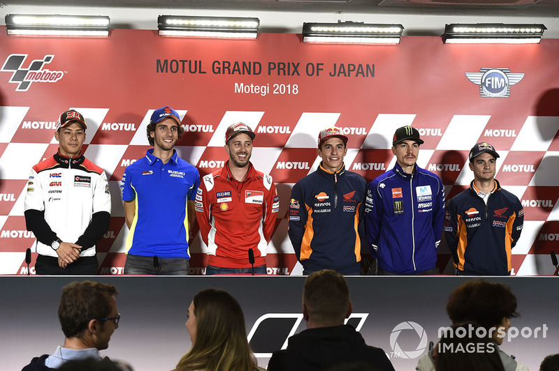 Takaaki Nakagami, Team LCR Honda, Alex Rins, Team Suzuki MotoGP, Andrea Dovizioso, Ducati Team, Marc Marquez, Repsol Honda Team, Maverick Viñales, Yamaha Factory Racing, Dani Pedrosa, Repsol Honda Team