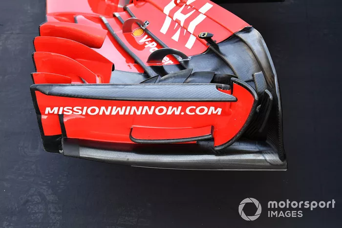Ferrari SF71H detalle del alerón delantero