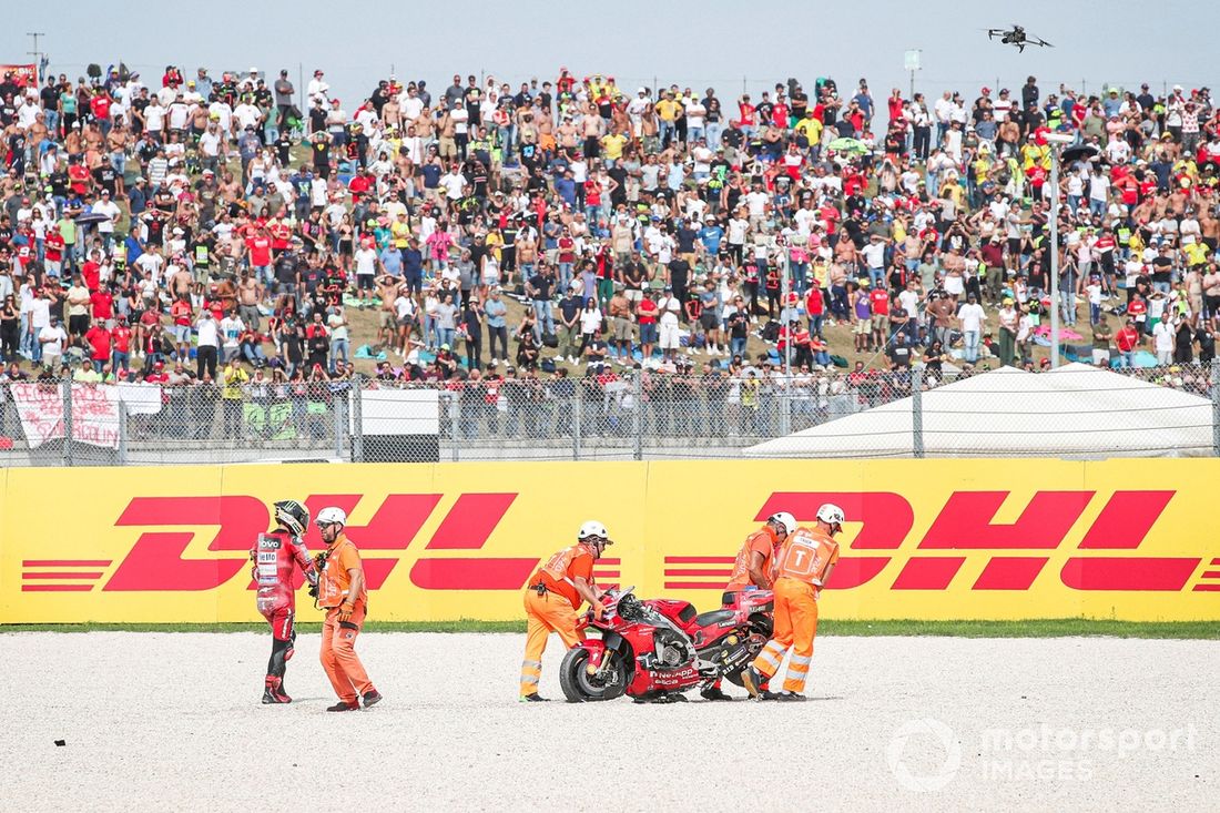 Francesco Bagnaia, acidente da Ducati Team