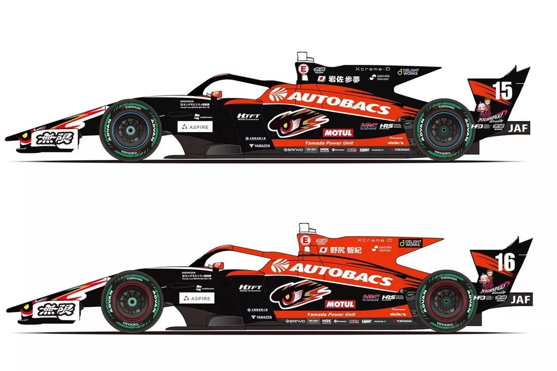 TEAM MUGEN 2025年スーパーフォーミュラ車両カラーリング スーパー