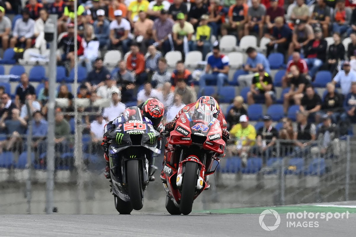 Jack Miller, Ducati Team, et Fabio Quartararo, Yamaha Factory Racing