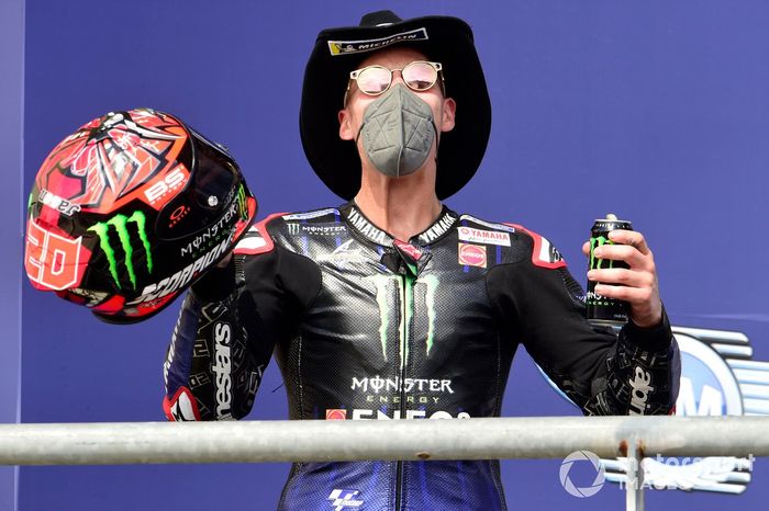 Podio: segundo lugar Fabio Quartararo, Yamaha Factory Racing