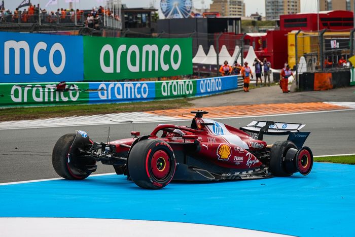 Charles Leclerc, accidente en Ferrari