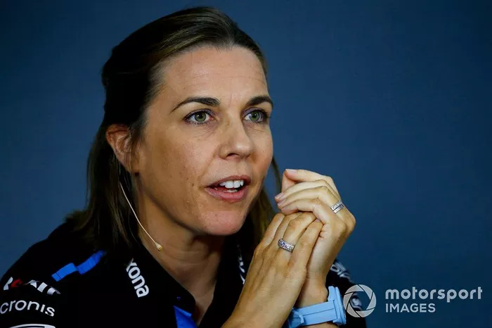 Claire Williams, Subdirectora del equipo, Williams Racing, en la Conferencia de Prensa de los directores del equipo