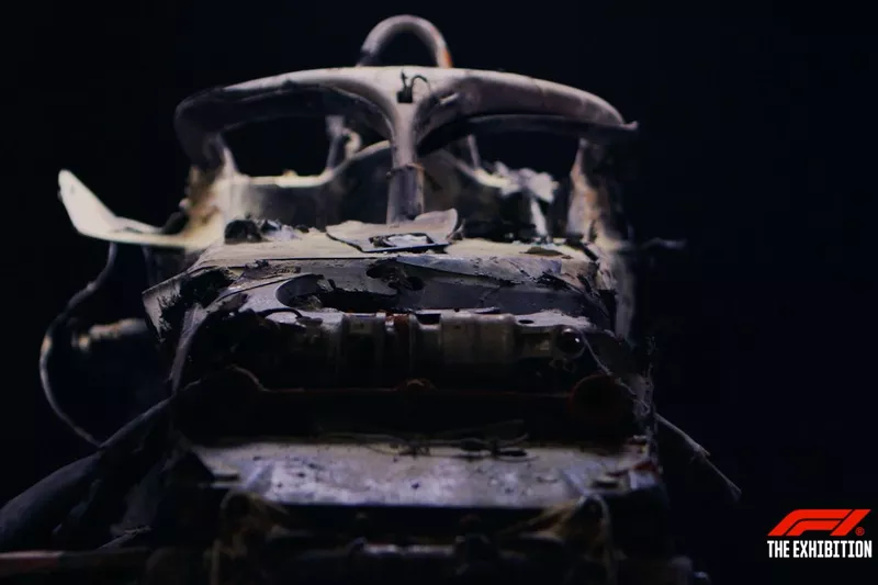 El coche de Romain Grosjean de su accidente de 2020