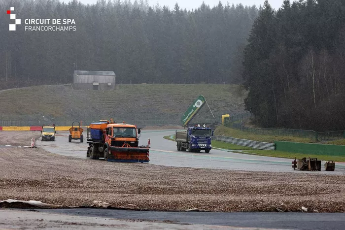 Obras en la pista de Spa-Francorchamps
