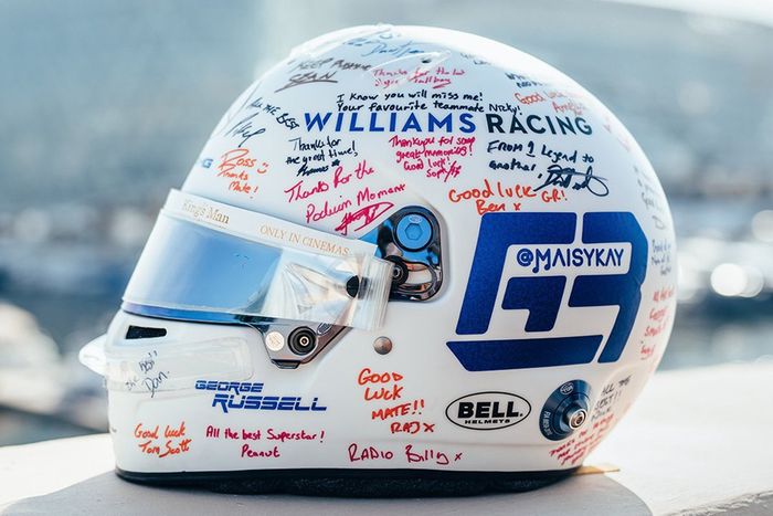 Casco de George Russell, Williams 