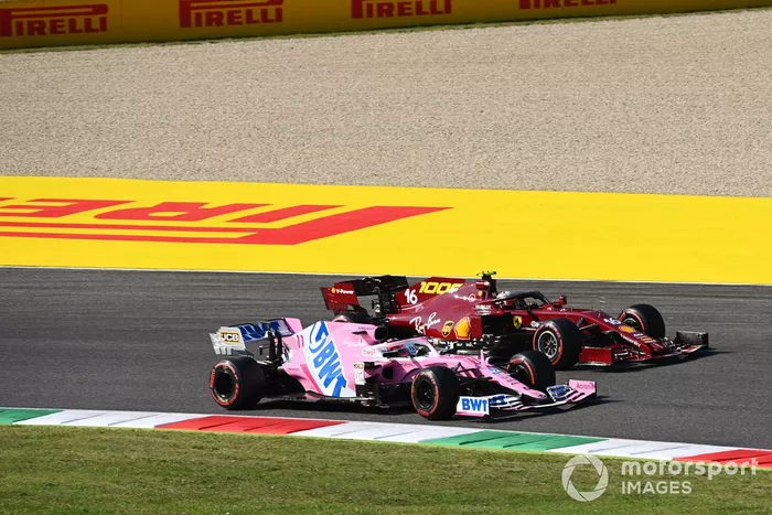 Sergio Pérez, Racing Point RP20, Charles Leclerc, Ferrari SF1000