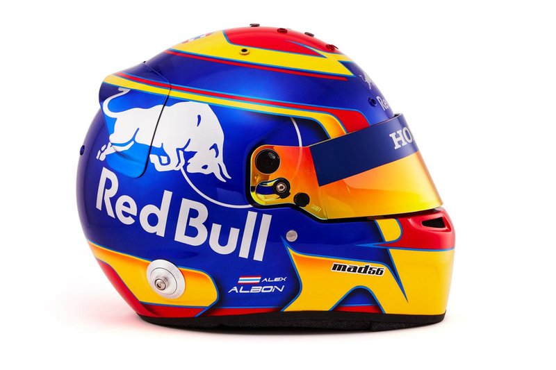 Il casco di Alex Albon, Scuderia Toro Rosso