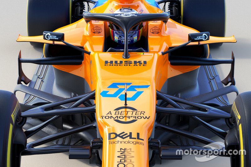 Vue détaillée de la McLaren MCL34