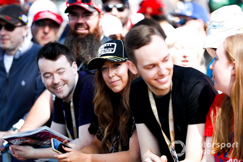 Fans waiting for autographs