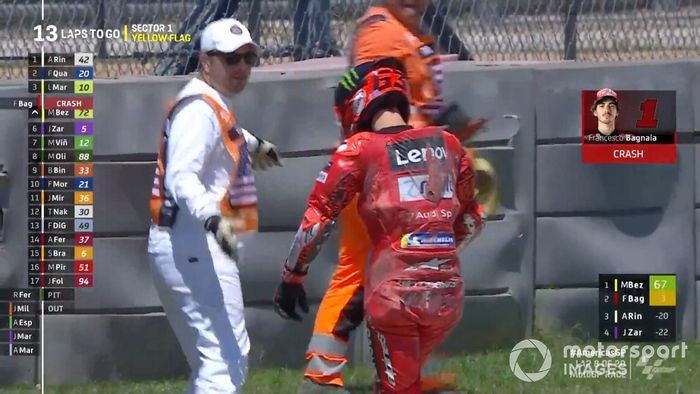 Pecco Bagnaia caída