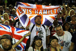 Lewis Hamilton, Mercedes AMG F1 fans celebrate