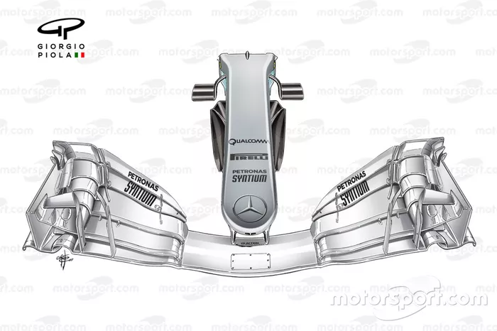 Mercedes W08 Nariz estrecha, GP de España.