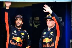 Daniel Ricciardo, Red Bull Racing, Max Verstappen, Red Bull Racing, im Parc Ferme