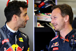 Christian Horner, teambaas Red Bull Racing met Daniel Ricciardo