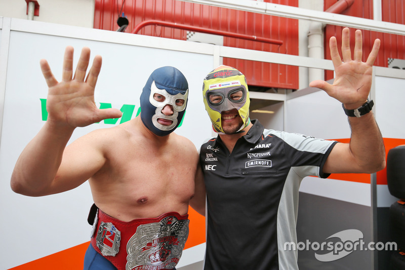 Blue Demon Jr., Luchador con Sergio Perez, Sahara Force India F1